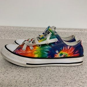 Converse Tie Dye Rainbow Sneakers shoes Youth Size 1